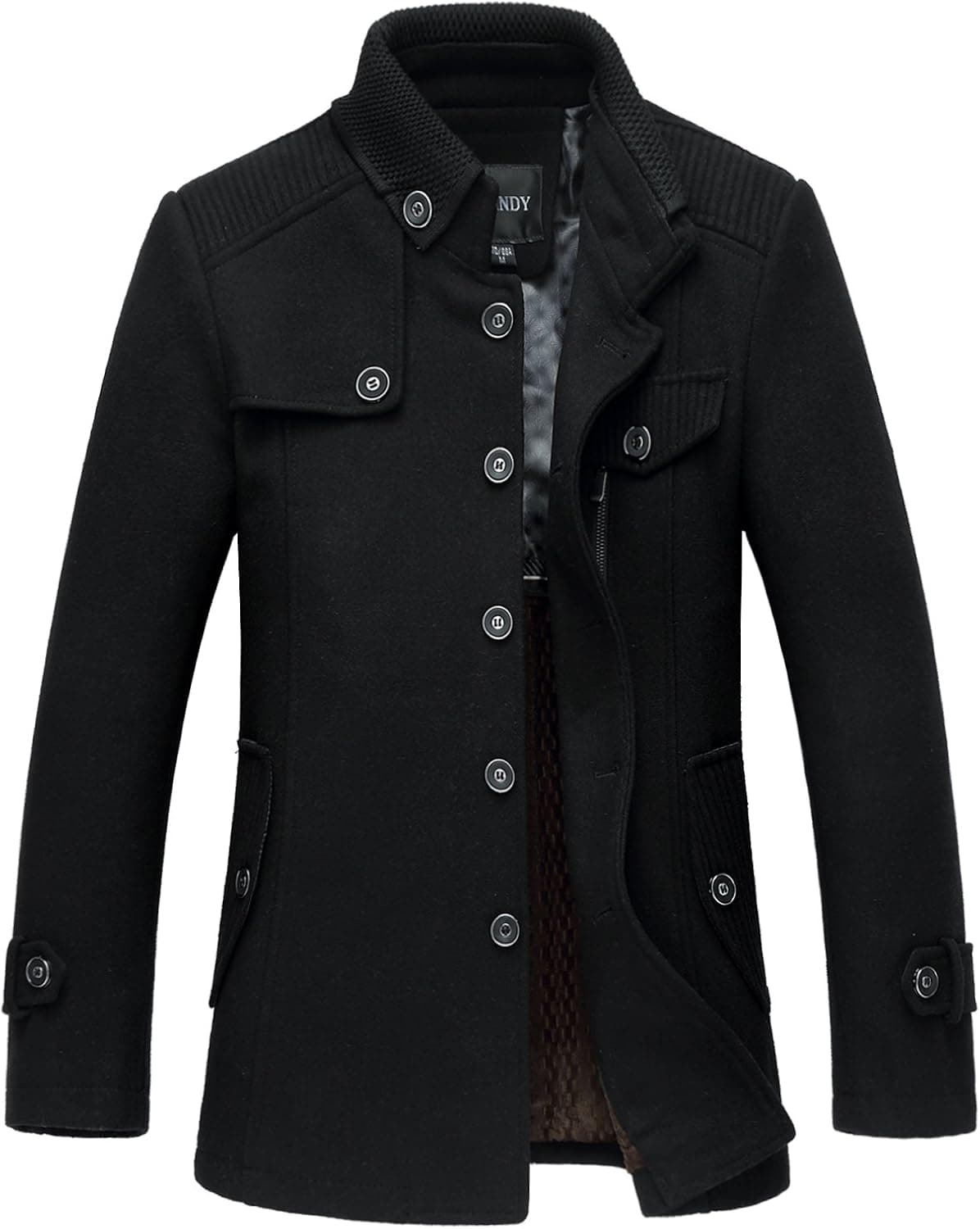 sulandy @ Men's Winter Warm Soft Wool Blend Pea Coats Slim Fit¡