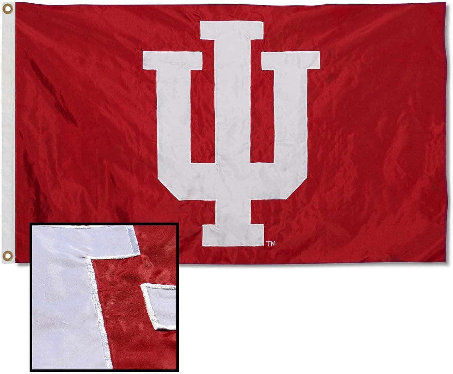 Indiana Hoosiers Embroidered and Stitched Nylon Flag