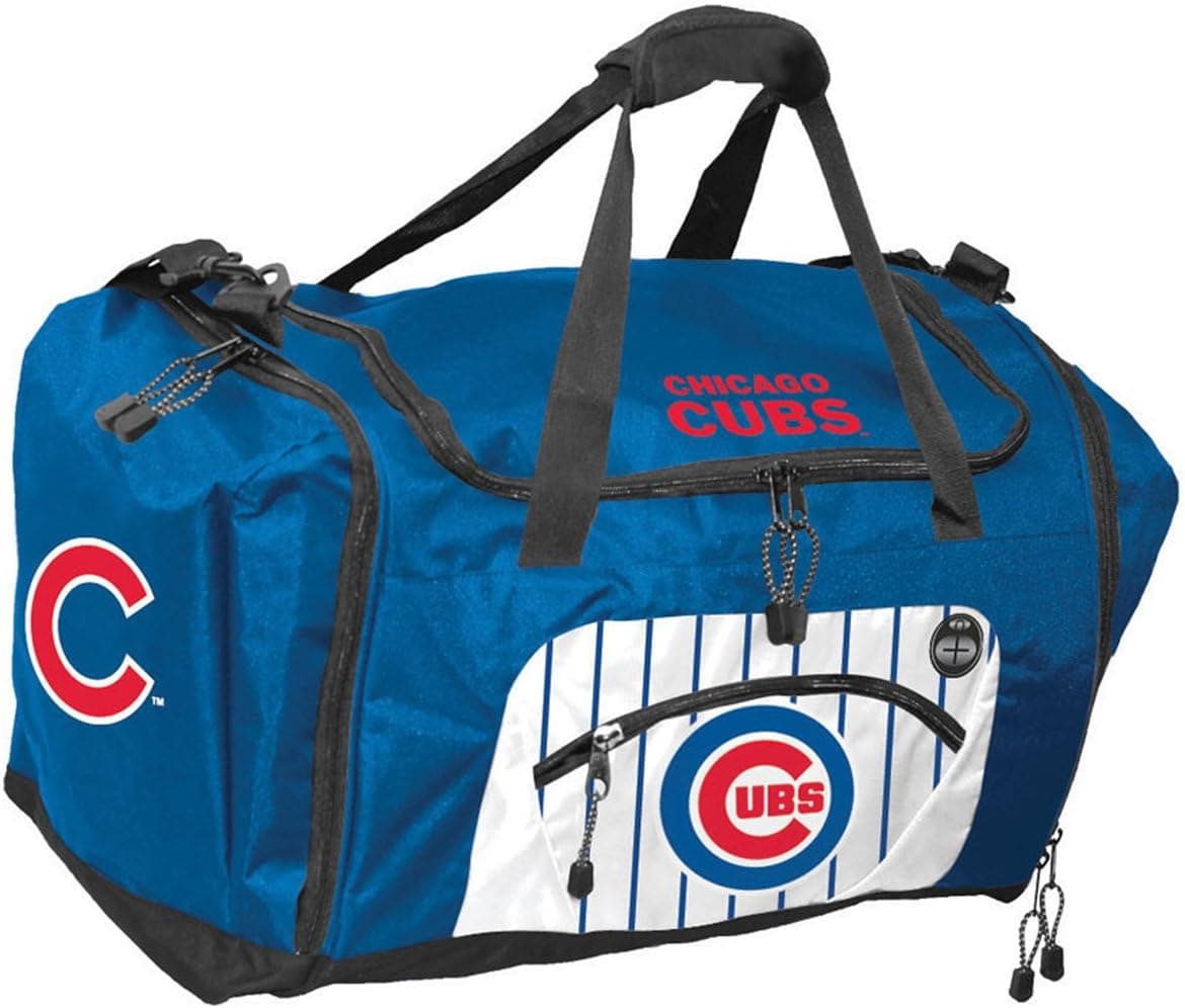 MLB Chicago Cubs Roadblock Embroidered Duffel Bag, 20-Inch, Royal