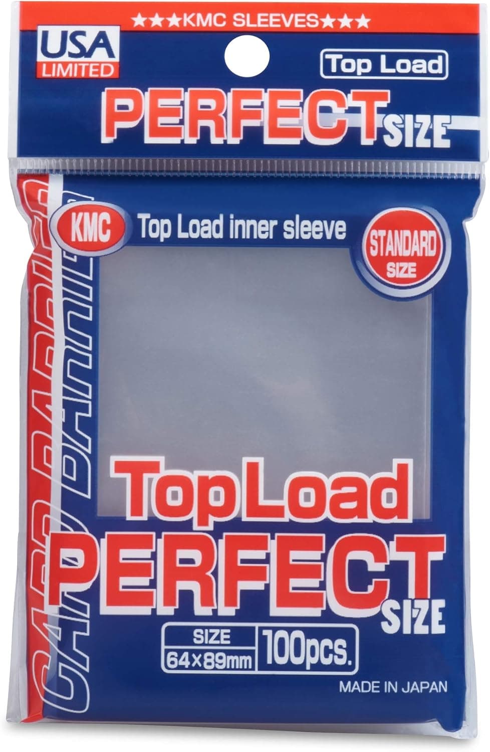 KMC Size Sleeves USA Version Pack of 100