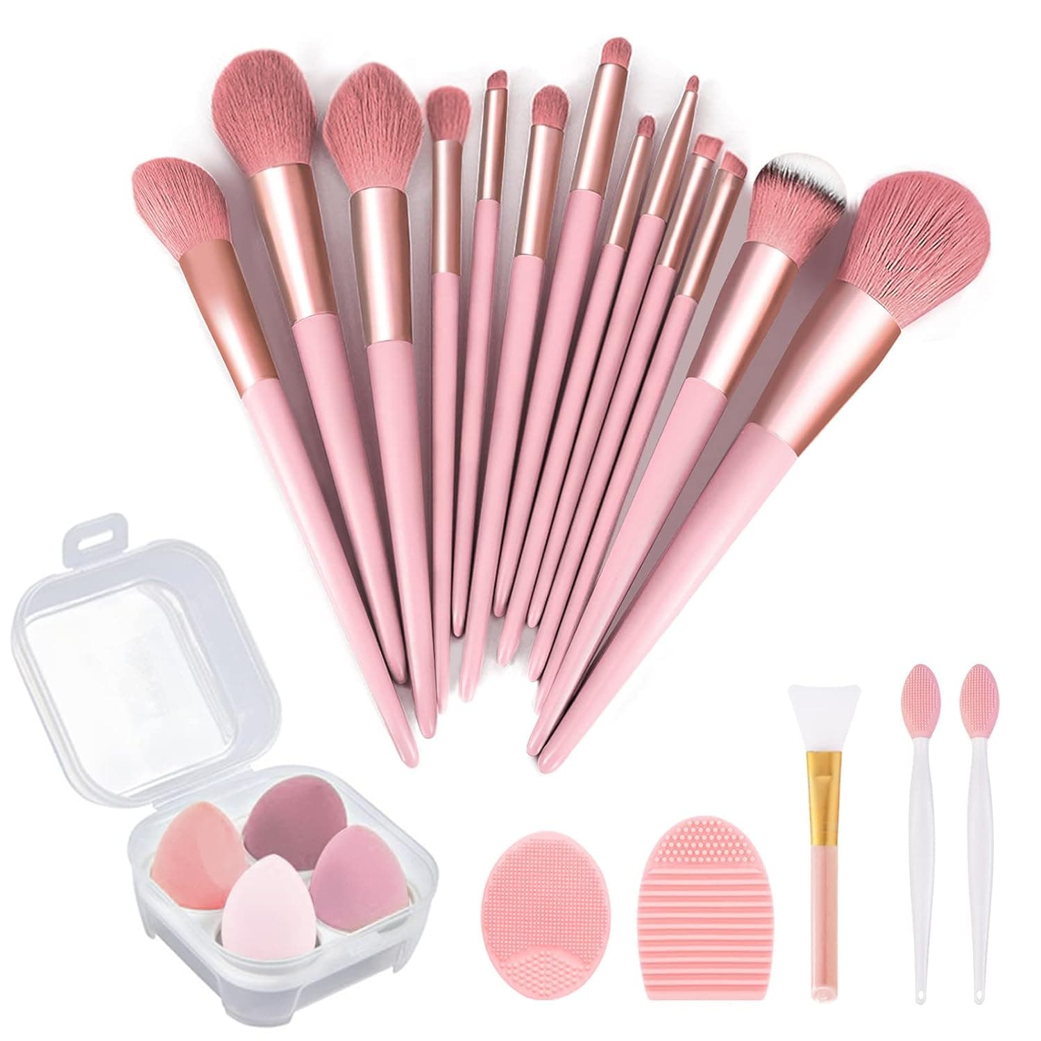 Makeup Brushes 22 Pcs Makeup Kit,Foundation Brush Eyeshadow Brush Make up Brushes Set (Pink, 22 Piece Set)