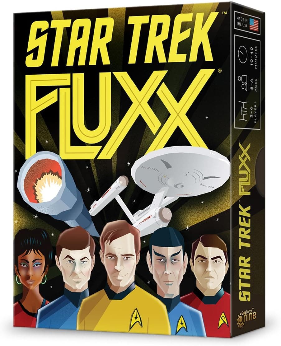 Looney Labs Star Trek Fluxx - Best Card Game Fun Card Games for Adults Teens Kids Family Games Coolest Gifts for Boys and Girls Kids Games Family Board Games 2-6 Players Ages 8 to Adult 100 Cards