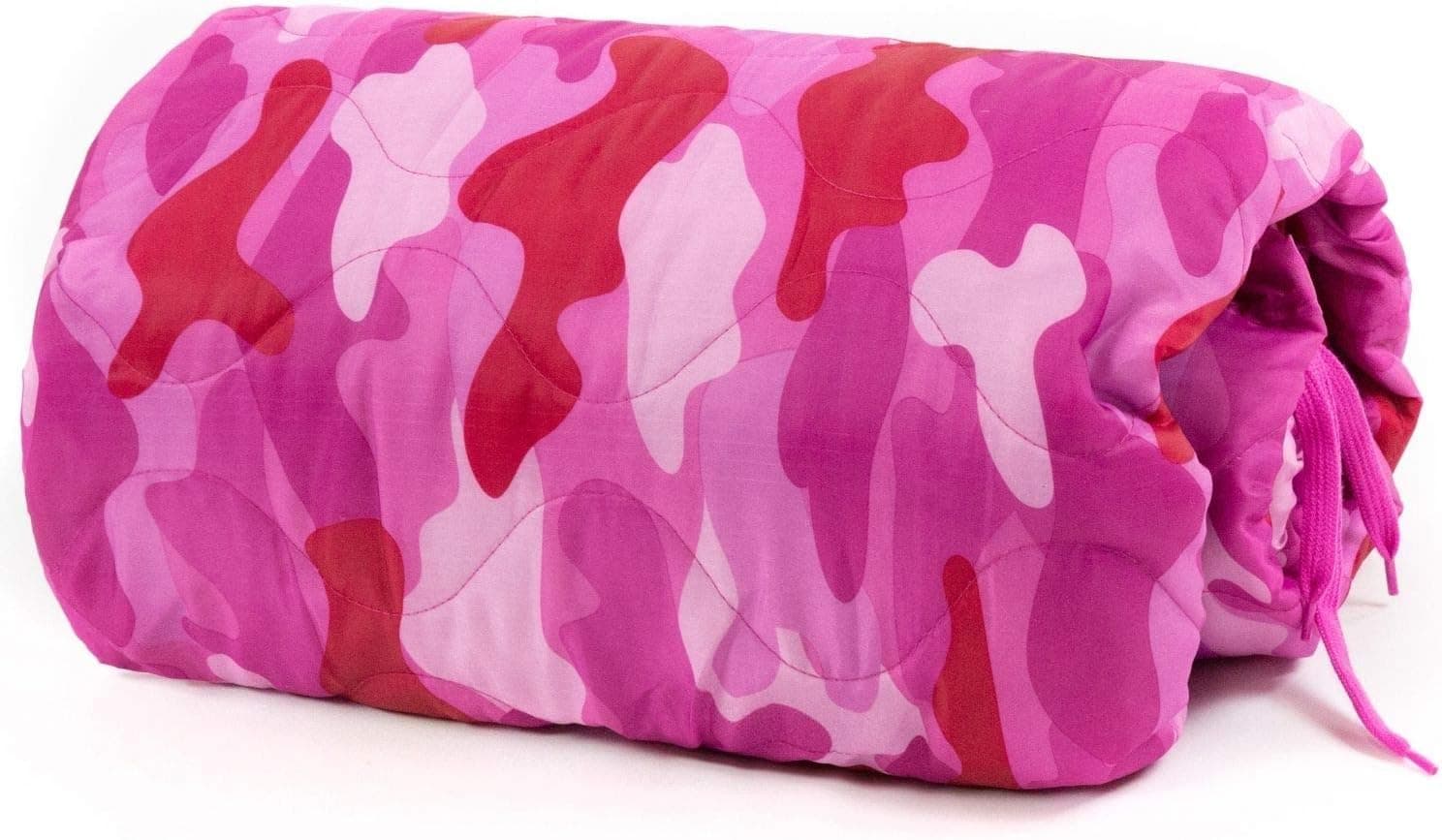 Farm Blue Pink Camo Military Camping Blanket - Woobie Blanket Poncho Liner - for Hiking Gear, Backpacking and Car Survival Blankets  - Unique New Pretty N Pink Custom Pattern Avail at
