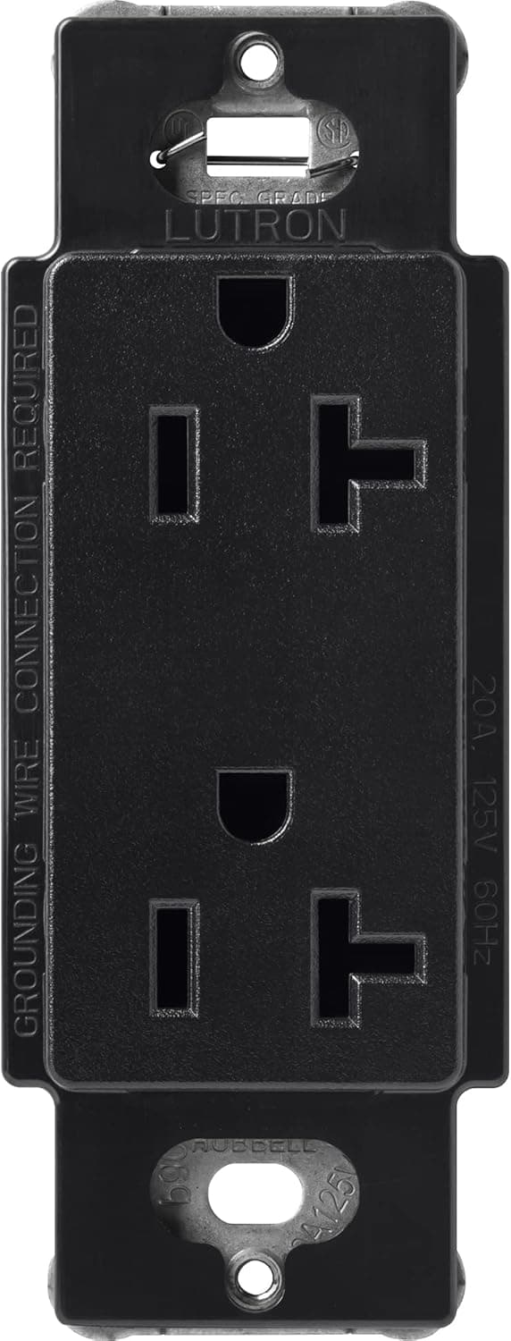 Lutron SCR-20-MN Satin Colors 20-Amp Receptacle, Midnight
