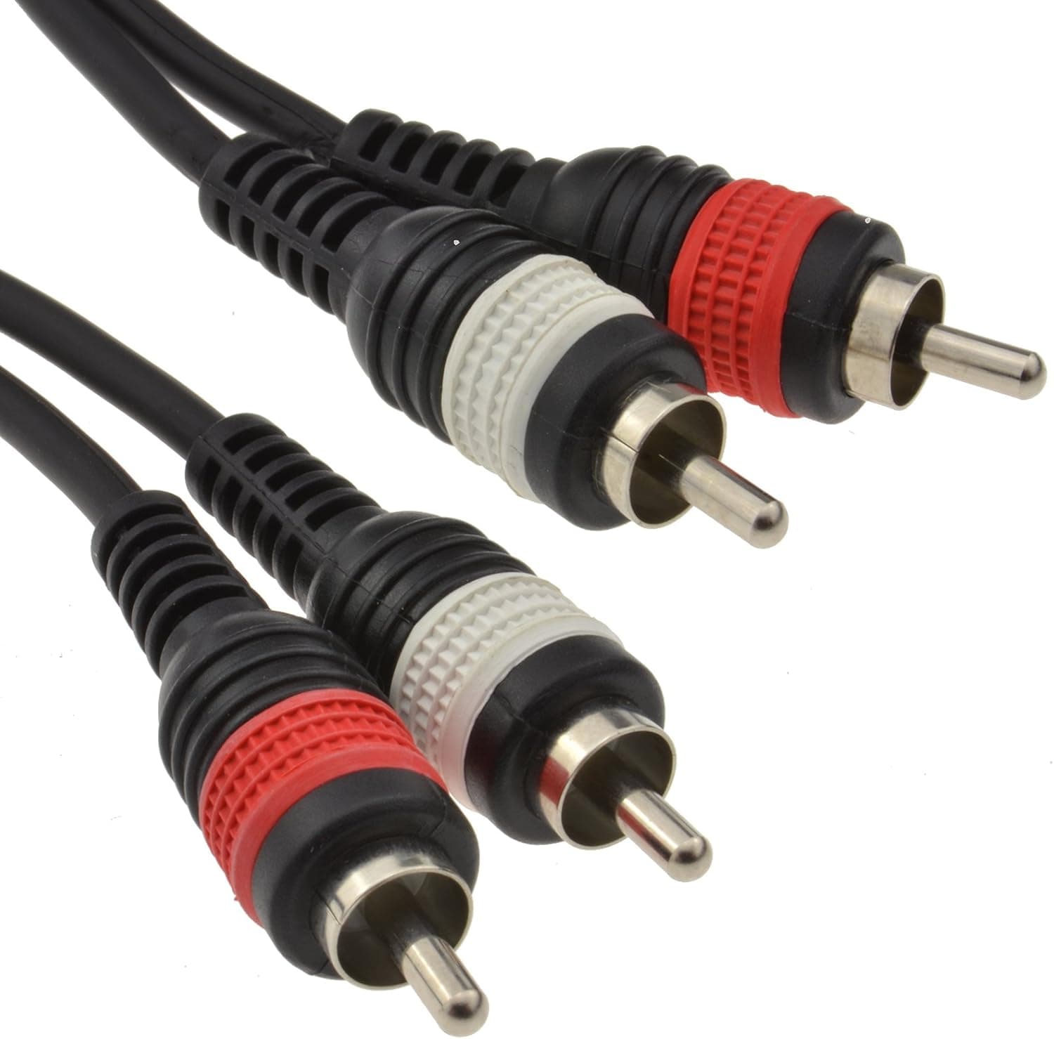 Pulse RCA Male Phono Plug to Phono Shielded Audio Cable 0.3m (~1 Foot) 30cm