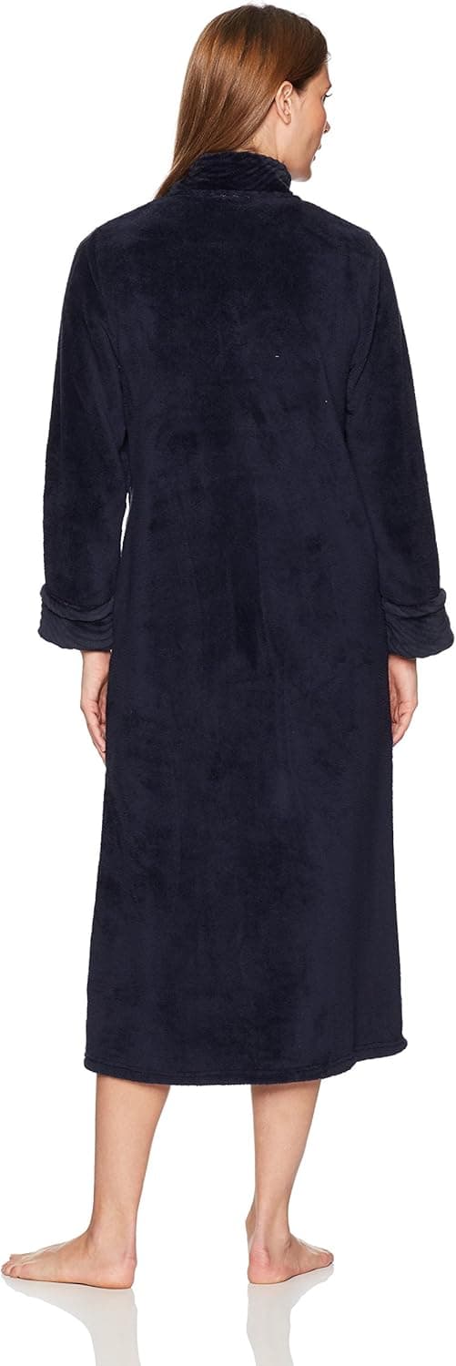 Amazon Brand - Arabella Women's Plush Long Zip Robe
