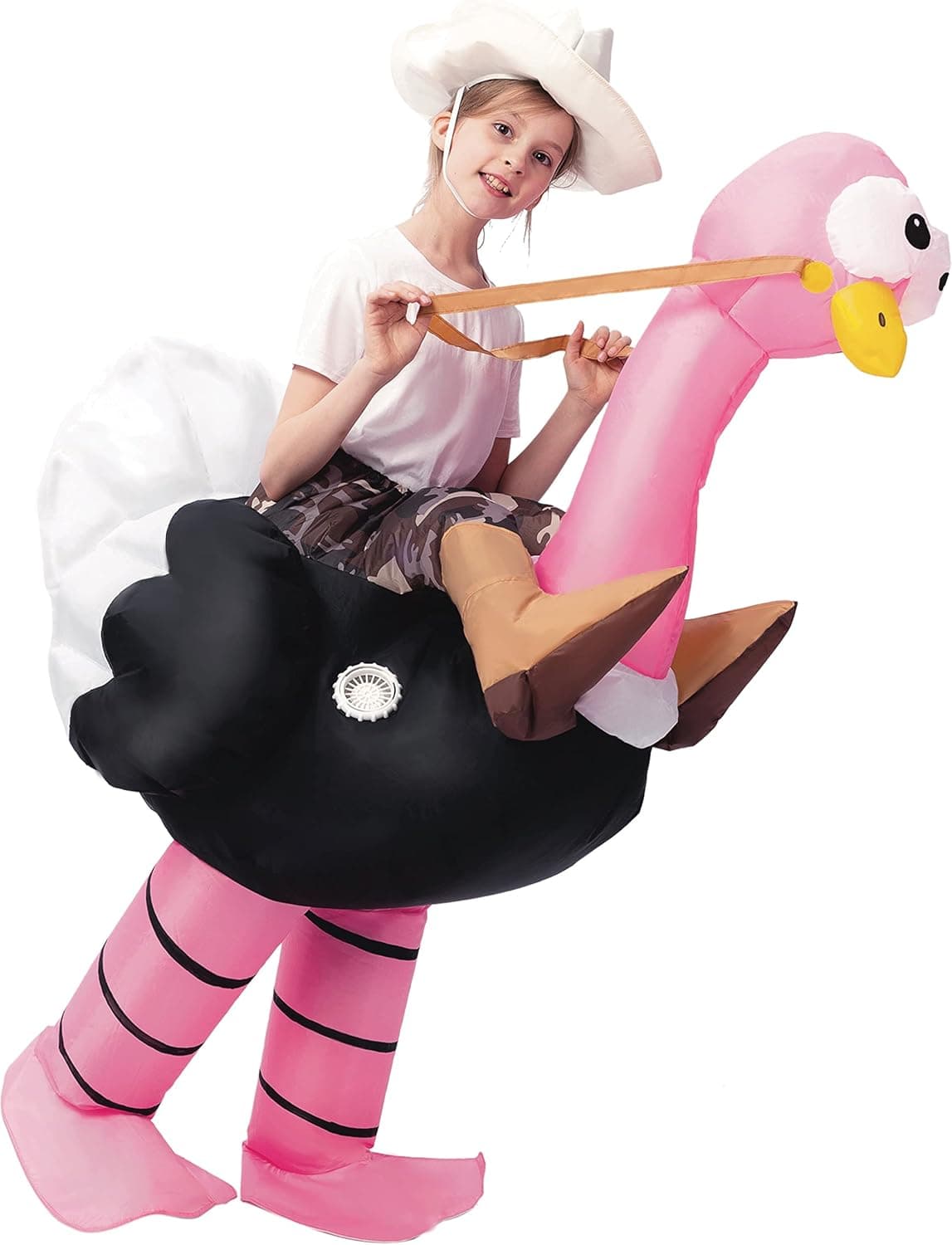 Spooktacular Creations Inflatable Costume Riding an Ostrich Air Blow-up Deluxe Halloween Costume - Child
