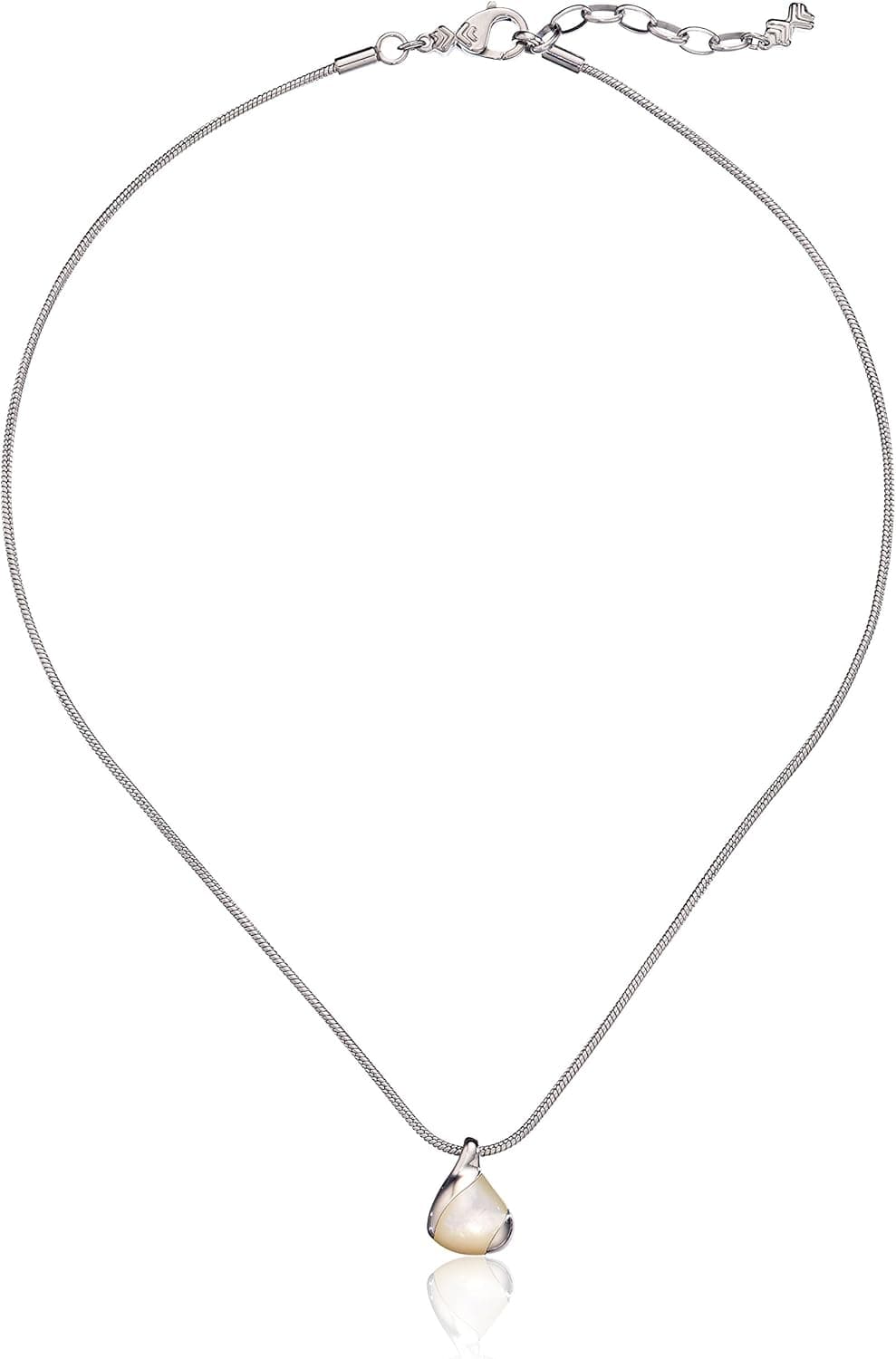 Skagen Mother-Of-Pearl Silver Pendant Necklace
