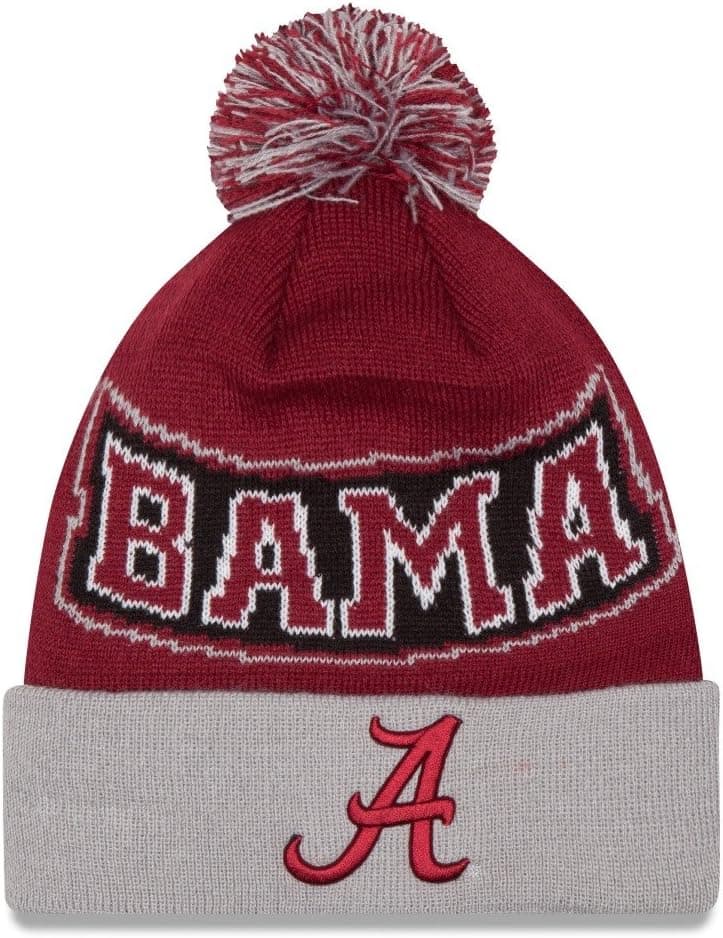 Alabama Crimson Tide New Era NCAA "Winter Fresh" Cuffed Knit Hat with Pom