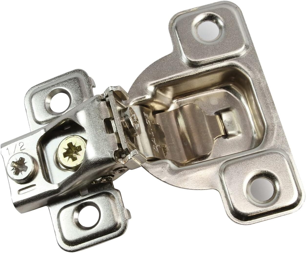 Salice 106 Degree Excenthree 1/2" Overlay Screw On Self Close Cabinet Hinge with 3 Cam Adjustment CSP3799XR (1)