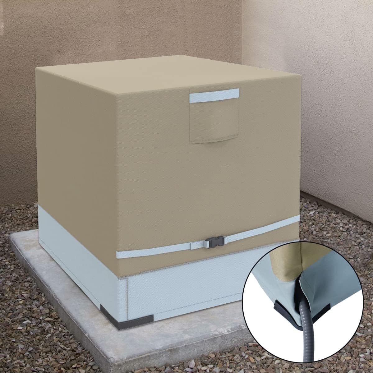 Air Conditioner Cover/AC Covers for Outside Units,Outdoor Central AC Waterproof Winter Covers Fits up to 24 x 24 x 30 inches
