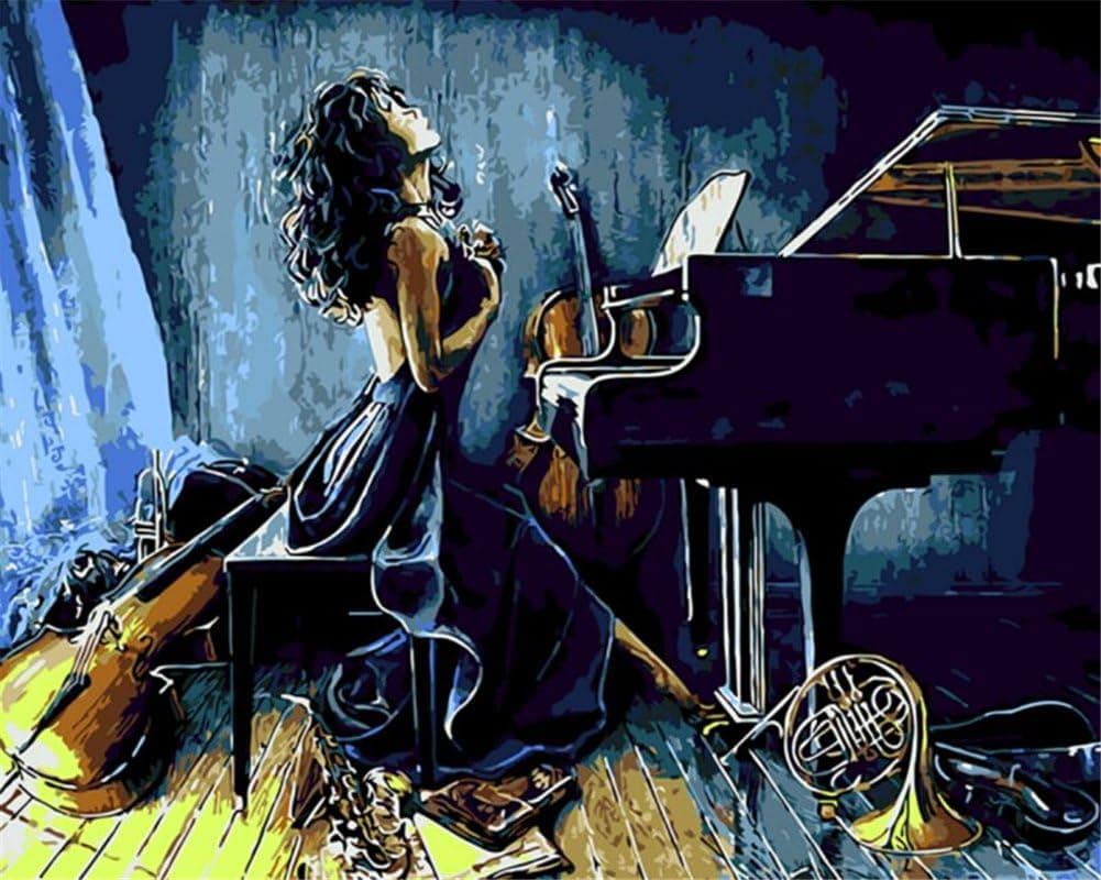 DIY Oil Painting by Numbers Kit Theme PBN Kit for Adults Girls Kids White Christmas Decor Decorations Gifts