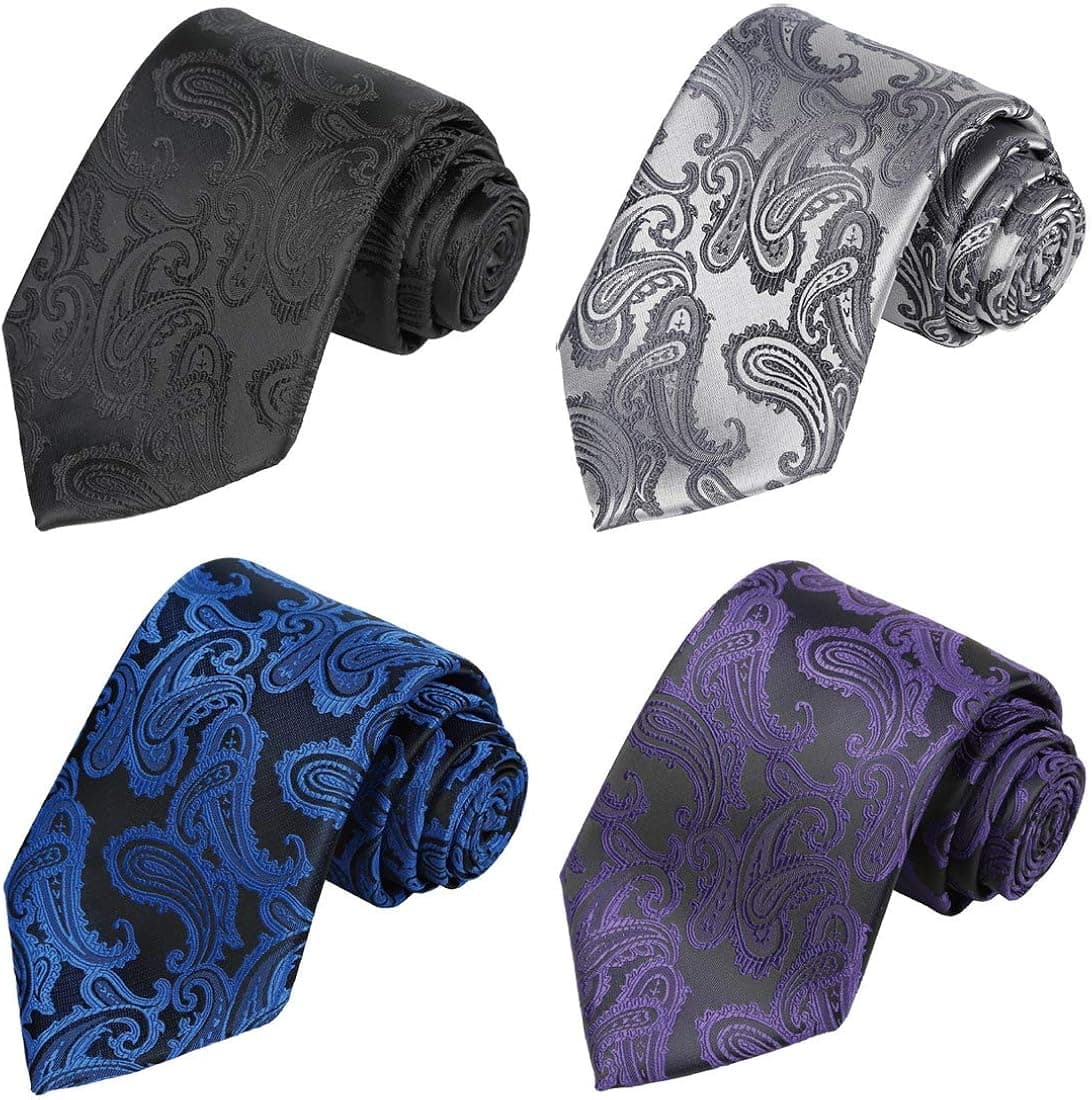 KissTies 4PCS 63" XL Extra Long Ties For Men Big And Tall Tie