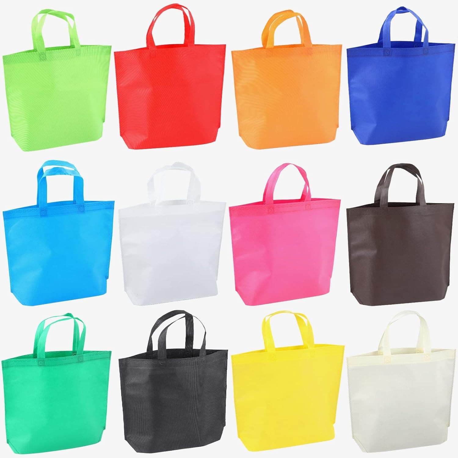 36 Pcs Reusable Large Tote Bags Bulk 12 Colors Party Gift Tote Bag