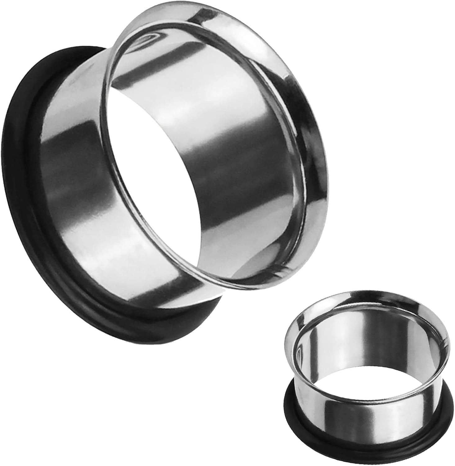 BodyJ4You Ear Tunnel Plugs Single Flare Gauges 14G-2" Flesh Earrings Stretching Piercing Jewelry