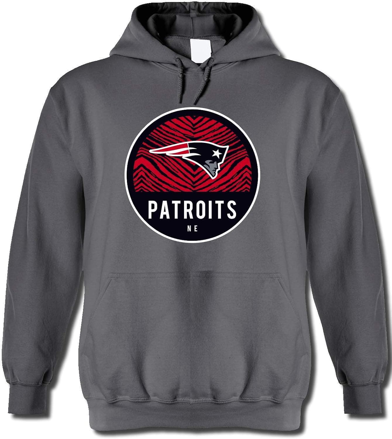 Zubaz Officially Licensed NFL Men's Team Graphic Gray Hoodie, Team Color