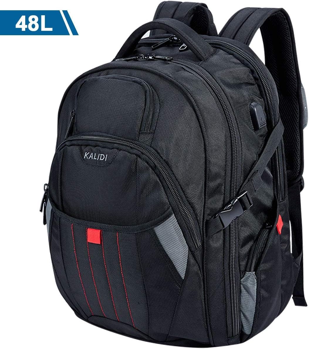 KALIDI Gaming Laptop Backpack 18.4 USB Charge Port Waterproof Bag for Dell Hp Msi Laptop 48L