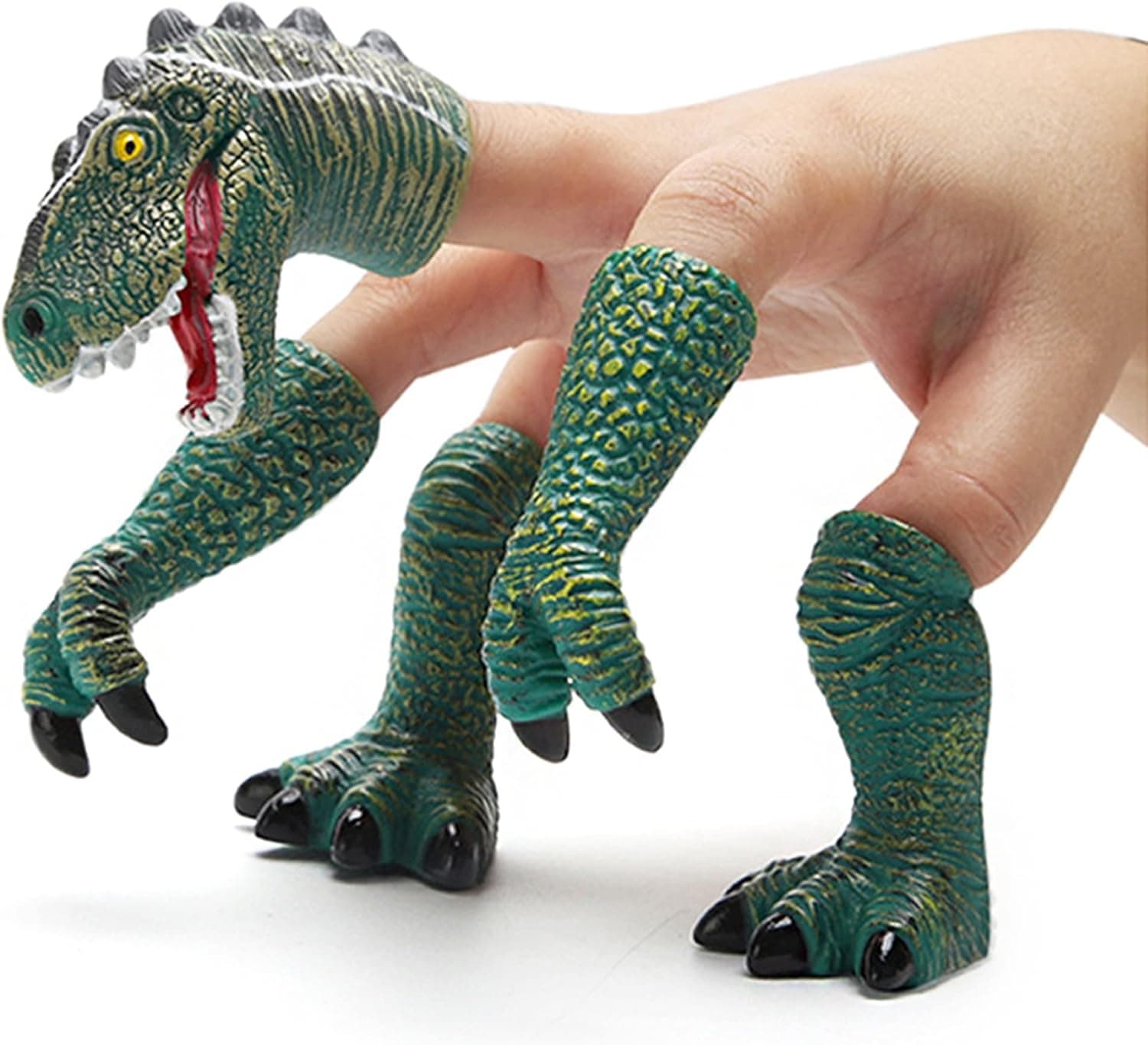 AQKILO Dinosaur Finger Puppets Novelty Toys Finger Doll Props Animal Hand Puppet Gift for Kids