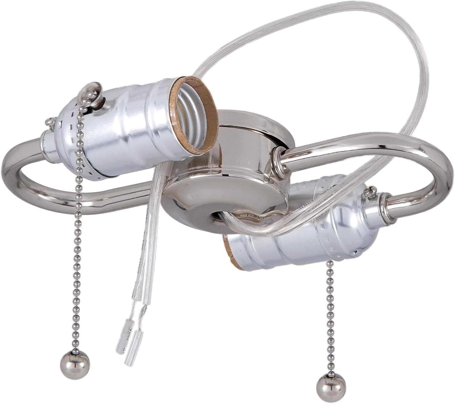 B&P Lamp® 2-Light S Type Cluster Body with Pull Chain Sockets (Silver)