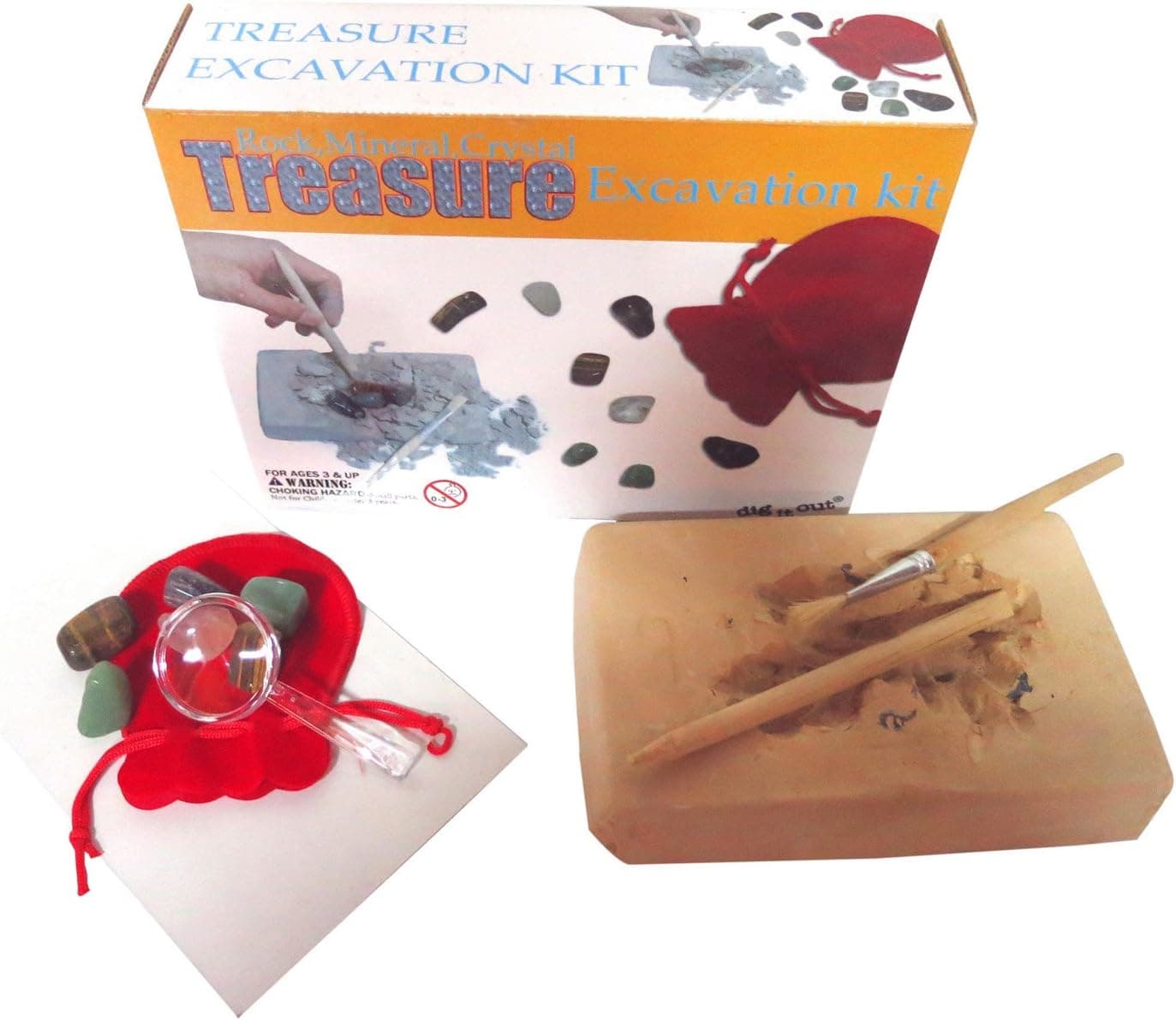 Rock, Mineral, Crystal Treasure Excavation Kit