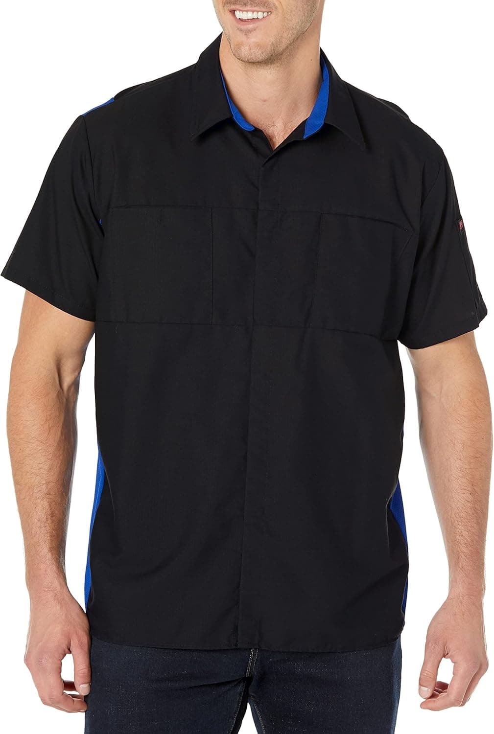 Red Kap Men's Standard Short Sleeve Performance Plus Shop Shirt with Oilblok Technology