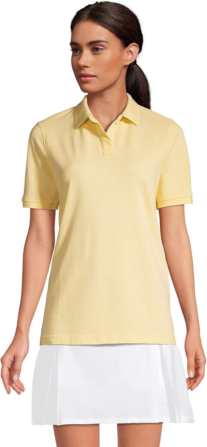 Lands' End School Uniform Young Women's Short Sleeve Mesh Polo Shirt