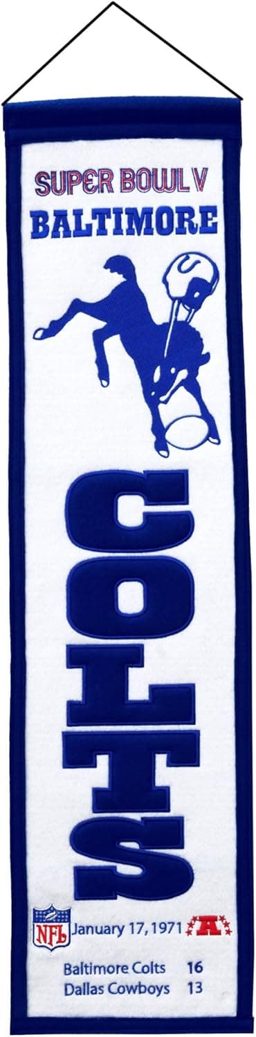 NFL Baltimore Colts Super Bowl V Banner