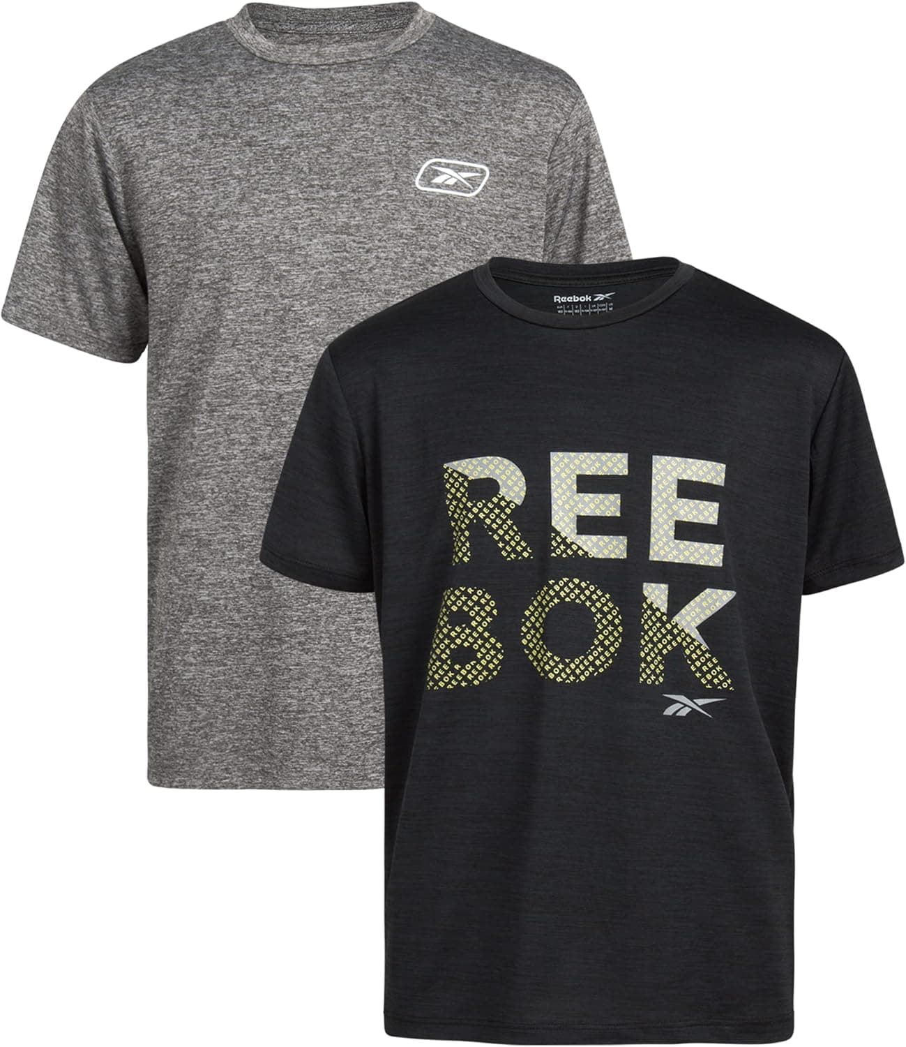 Reebok Boys’ Active T-Shirt – 2 Pack Dry Fit Performance Shirt for Boys – Kids Athletic Sports Tee (8-20)