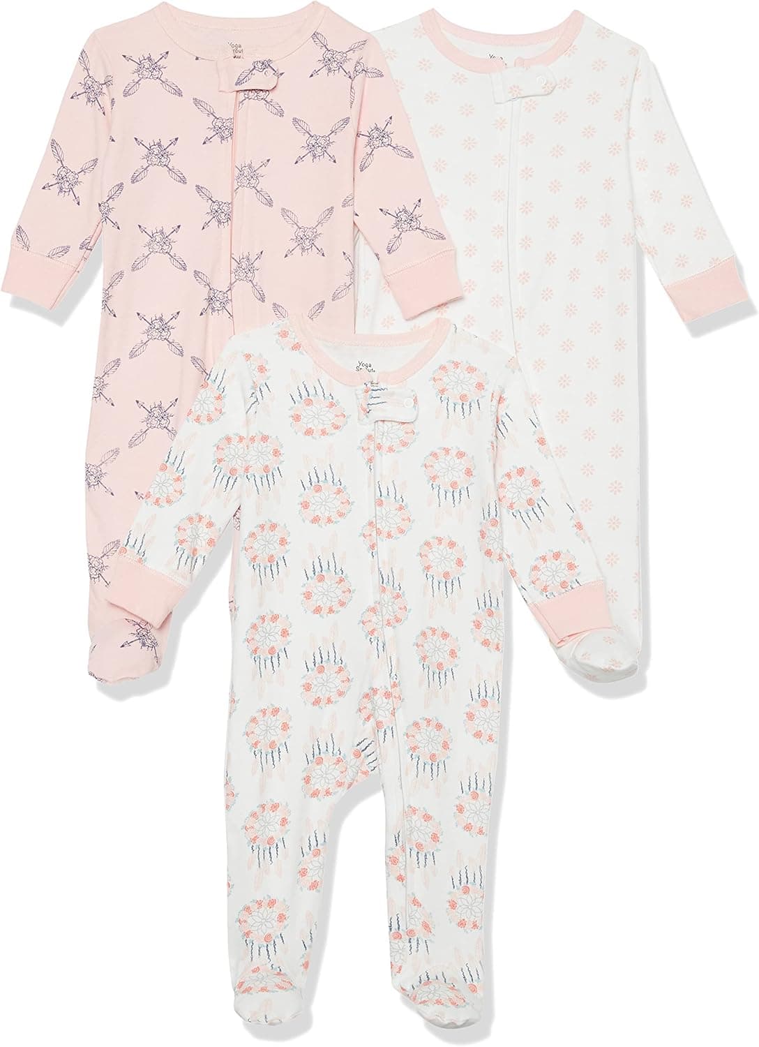 Yoga Sprout Unisex Baby Cotton Zipper Sleep and Play