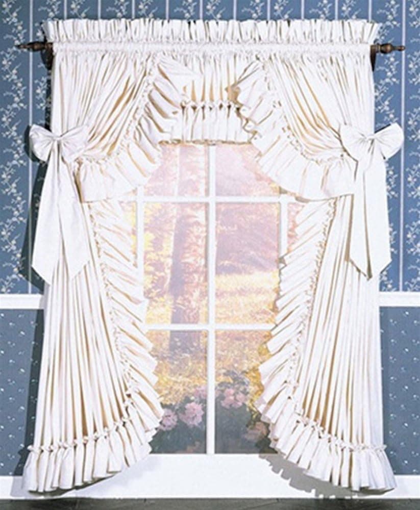 Pauls Home Fashions Carolina Country Priscilla Curtain, 200x63 Natural