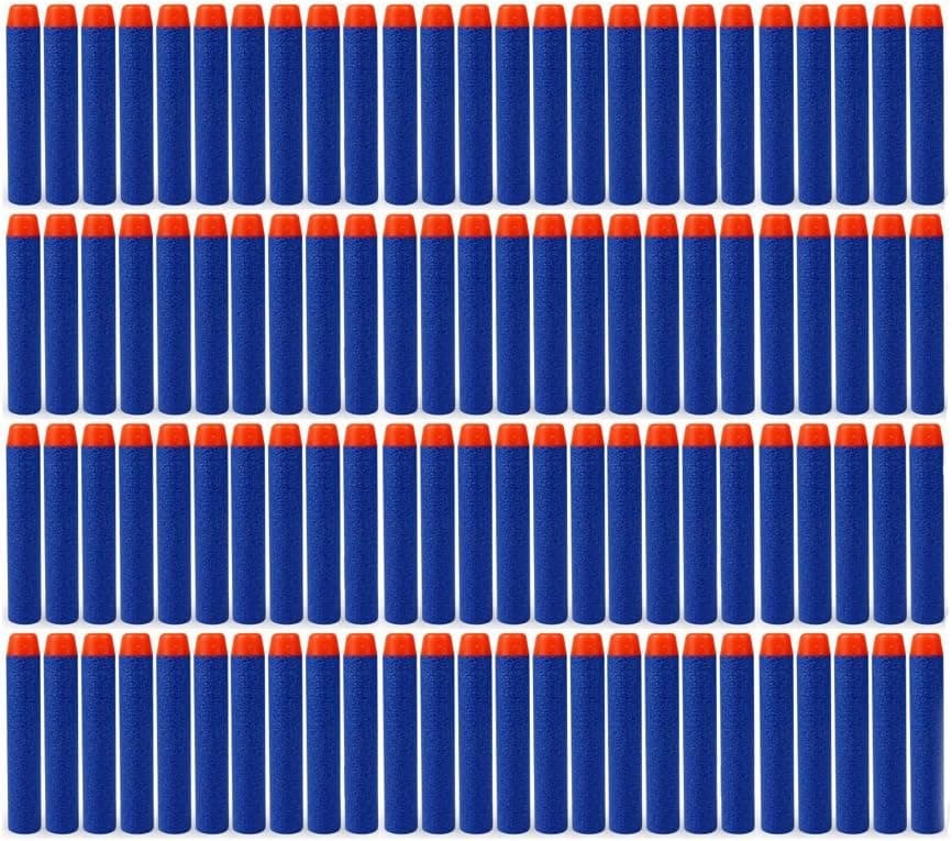 TRUEGOOD Foam Darts Soft EVA Refill Bullet for Nerf N-strike Toy Gun, 100-Piece