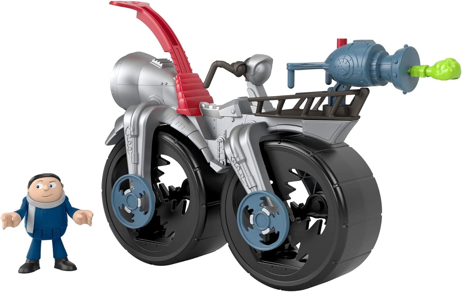 Imaginext Minions The Rise of Gru Rocket Bike and Gru, 6-Piece Vehicle and Figure Set for Preschool Kids Ages 3 and Up