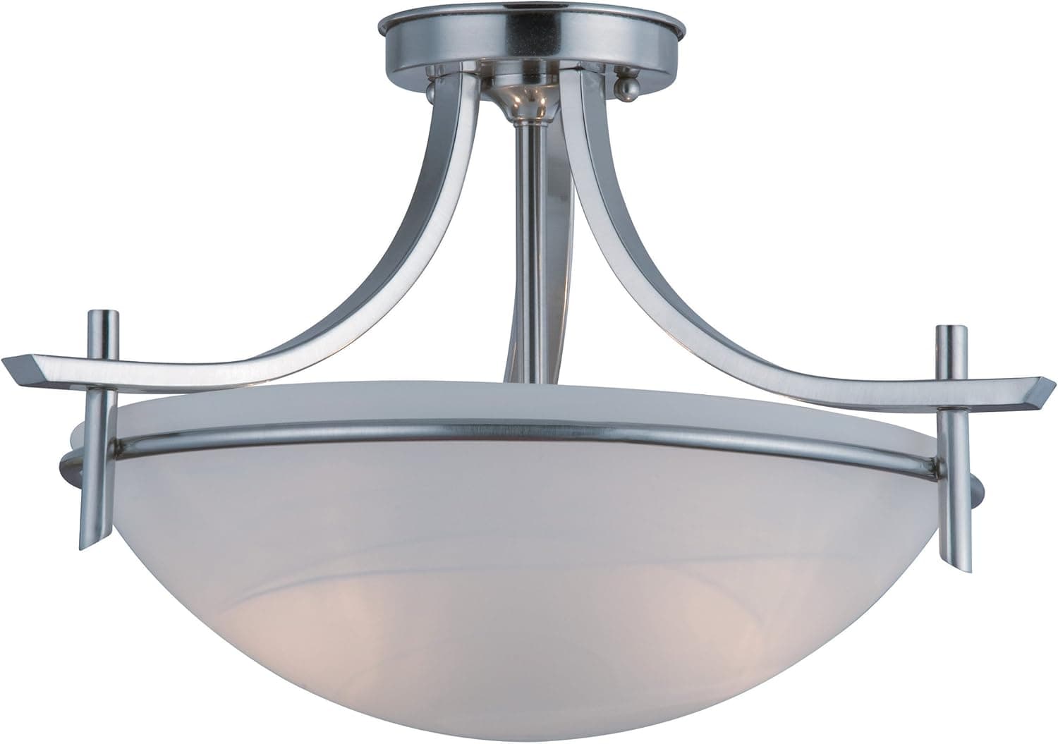 Hardware House 10-0304 Carlisle Semi Flush Ceiling Fixture, Satin Nickel