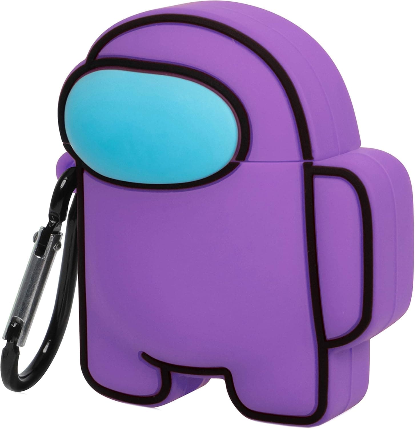 MANITED Case Compatible for AirPods 1 2 3 Case, Purple AirPods Case Covers Cute Funny Airpods Pro Case, Silicone Skin 3D Cartoon Airpod Cases for Women Men with Keychain(AirPods 1 2)