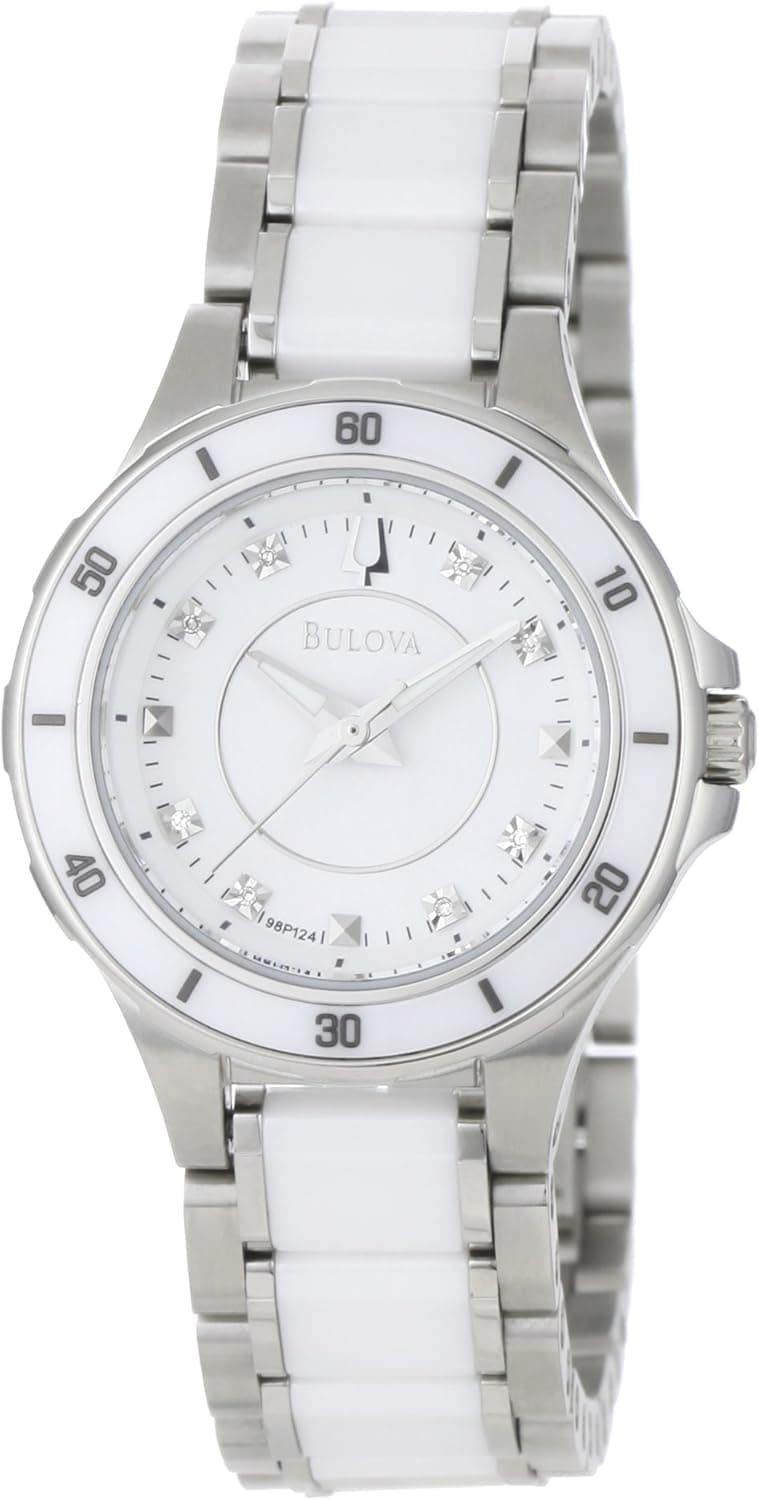 Bulova Women's 98P124 Substantial Ceramic & Stainless Steel Watch