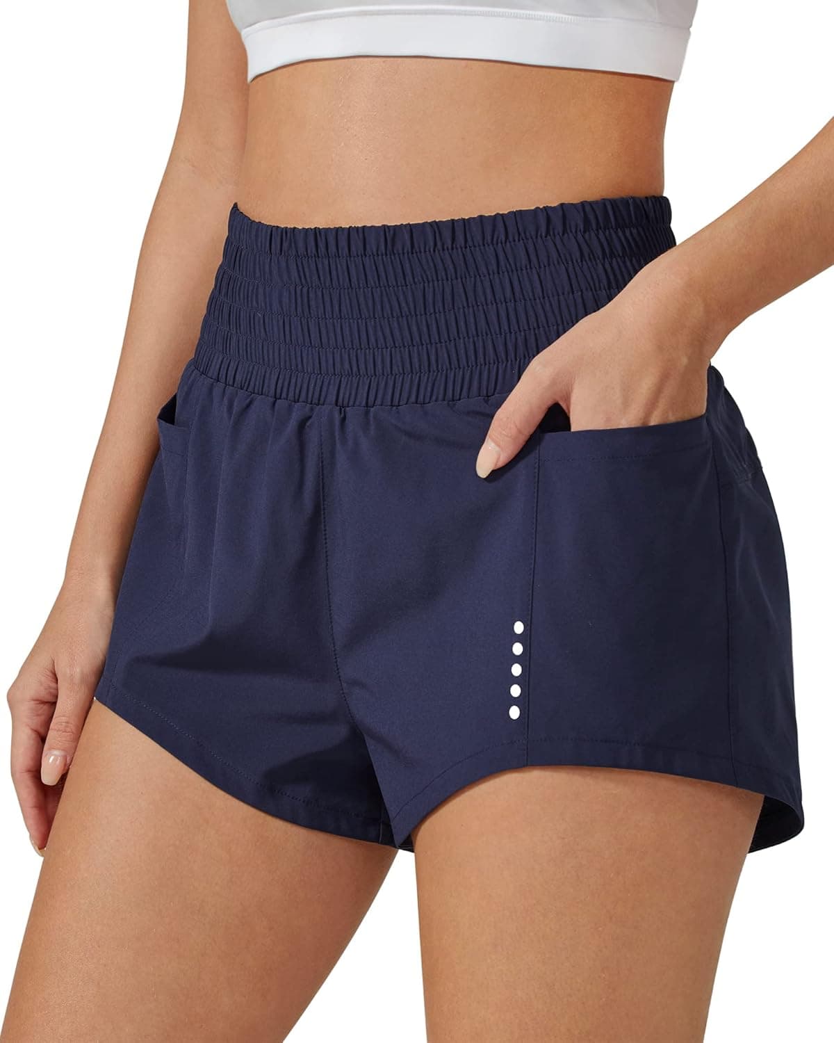 G4Free High Waisted Athletic Shorts for Women 2.3" Liner Running Workout Gym Shorts with Pockets