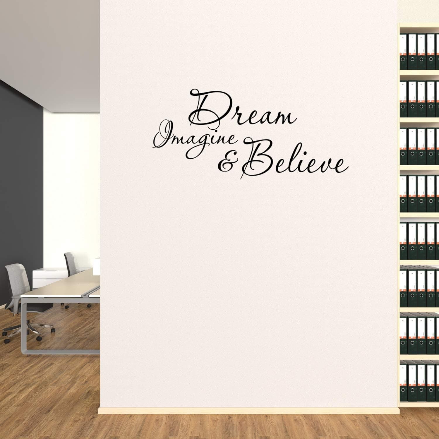 Dream Imagine Believe Vinyl Wall Art Decor Decal Home Wall Quotes