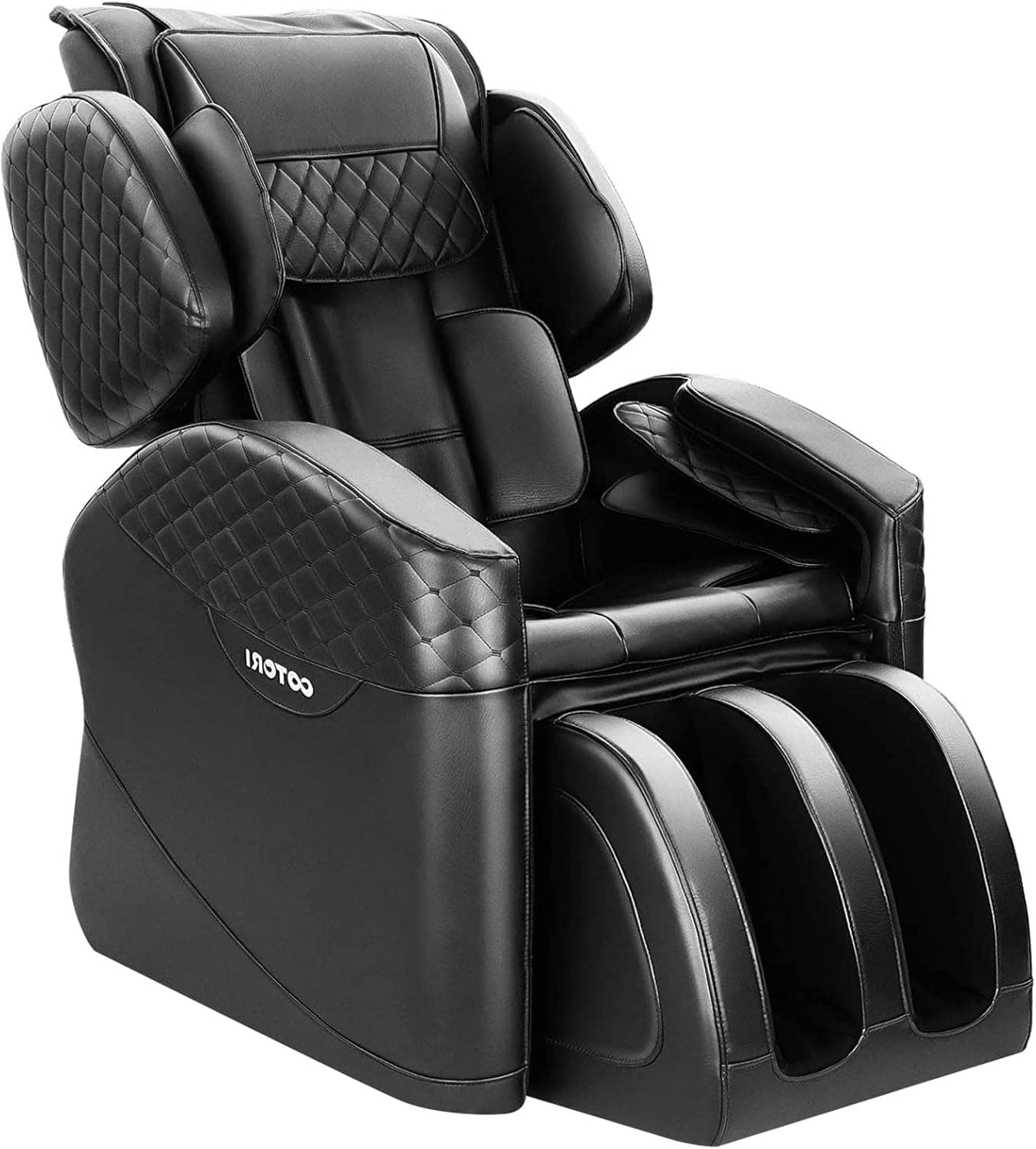 OOTORI Full Body Massage Chair, Zero Gravity Recliner with Air Compression Massage, Lower Back Heating, Foot Rollers, and Seat Vibrating (N500-Black)