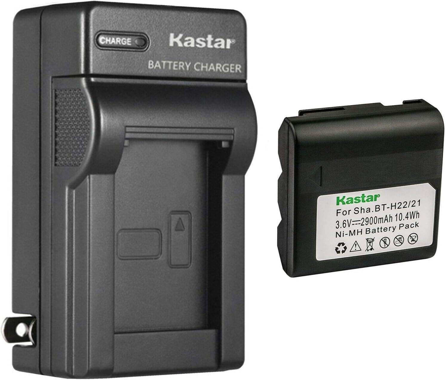 Kastar 1-Pack Battery and AC Wall Charger Compatible with Sharp VL-AH1500, VL-AH150U, VL-AH151, VL-AH1510, VL-AH151H, VL-AH151S, VL-AH151U, VL-AH160U, VL-AH161U, VL-AH30, VL-AH30H, VL-AH30S