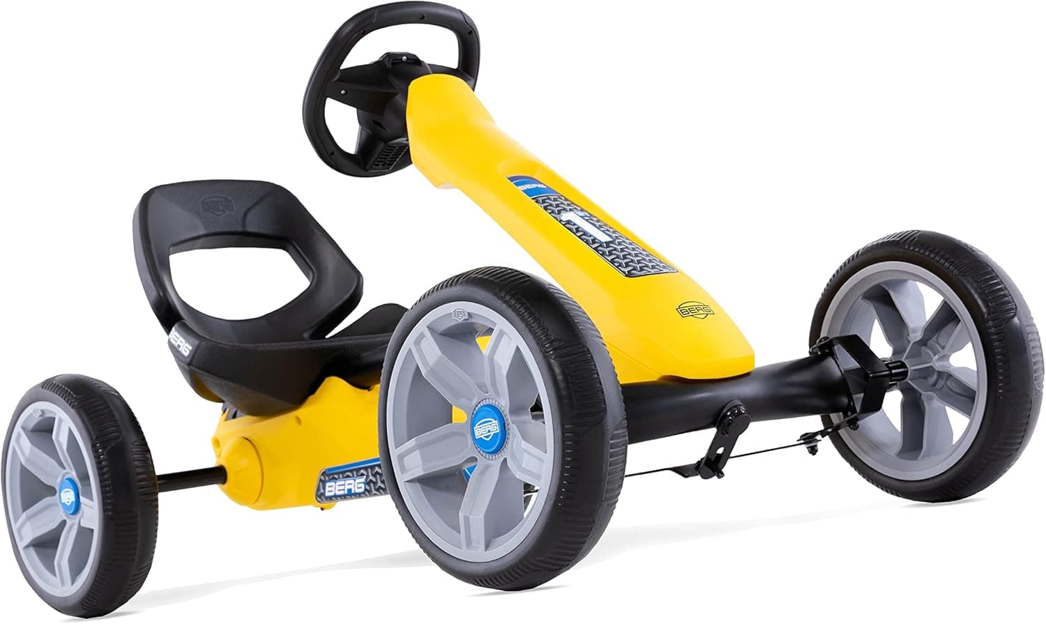 Berg Reppy Rider Kids Go Kart - Pedal Go Kart for Boys & Girls - Kid's Pedal Vehicles with Adjustable Seat - Pedals Cars for Kids - Yellow Ride-On Children's Go Cart for Ages 2.5-6 Years