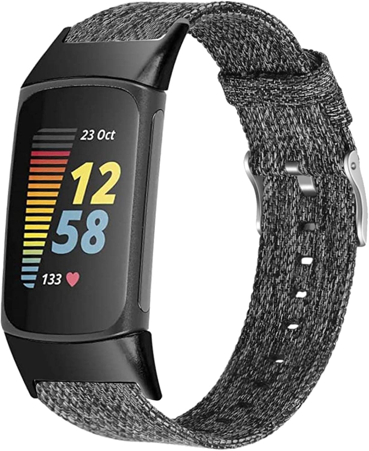 Abanen Women and Men Band for Fitbit Charge 5, Soft Woven Canvas Nylon Quick Dry Wrist Strap for Fitbit Charge 5