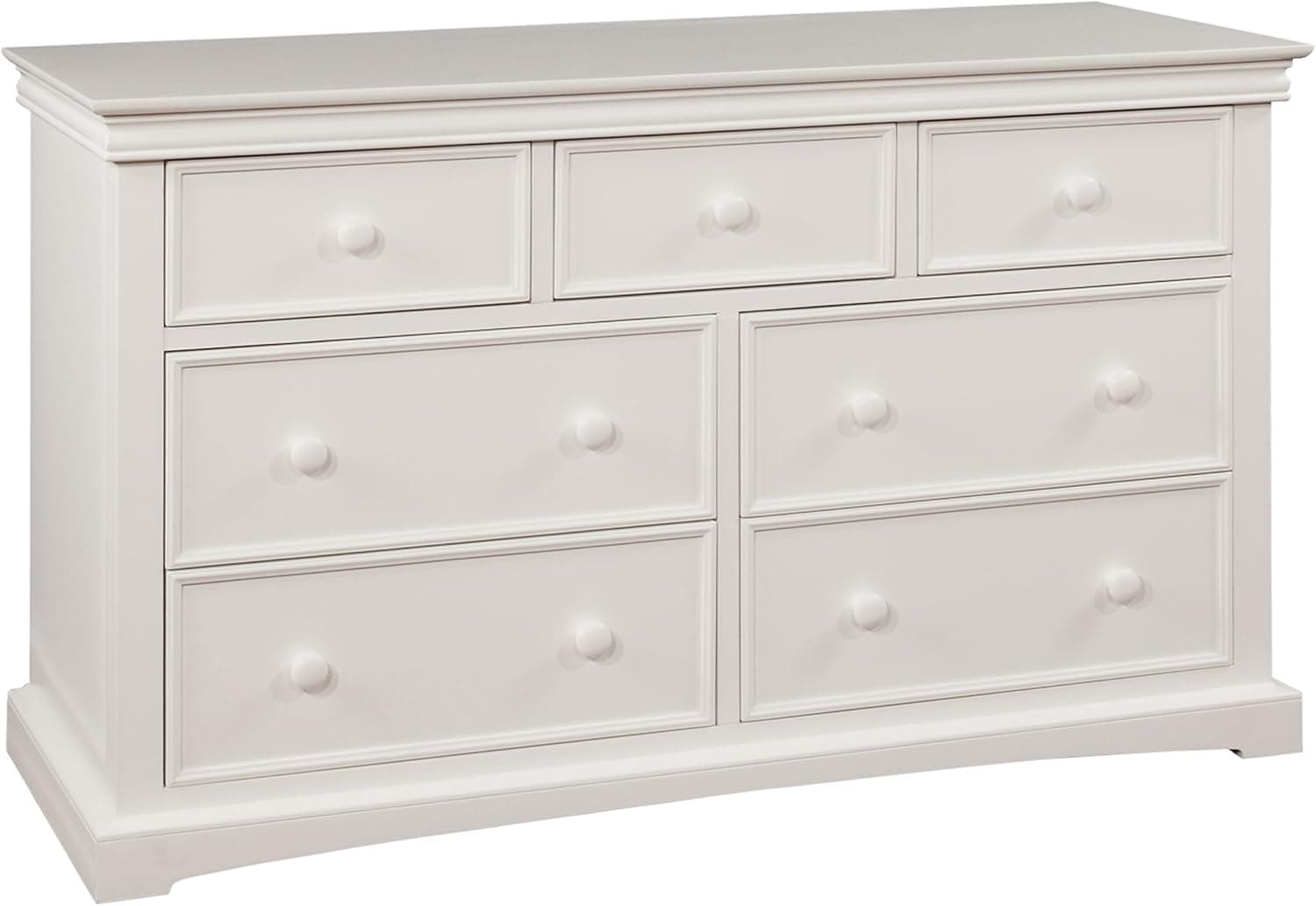 Bolton Furniture Cambridge 7-Drawer Dresser, White