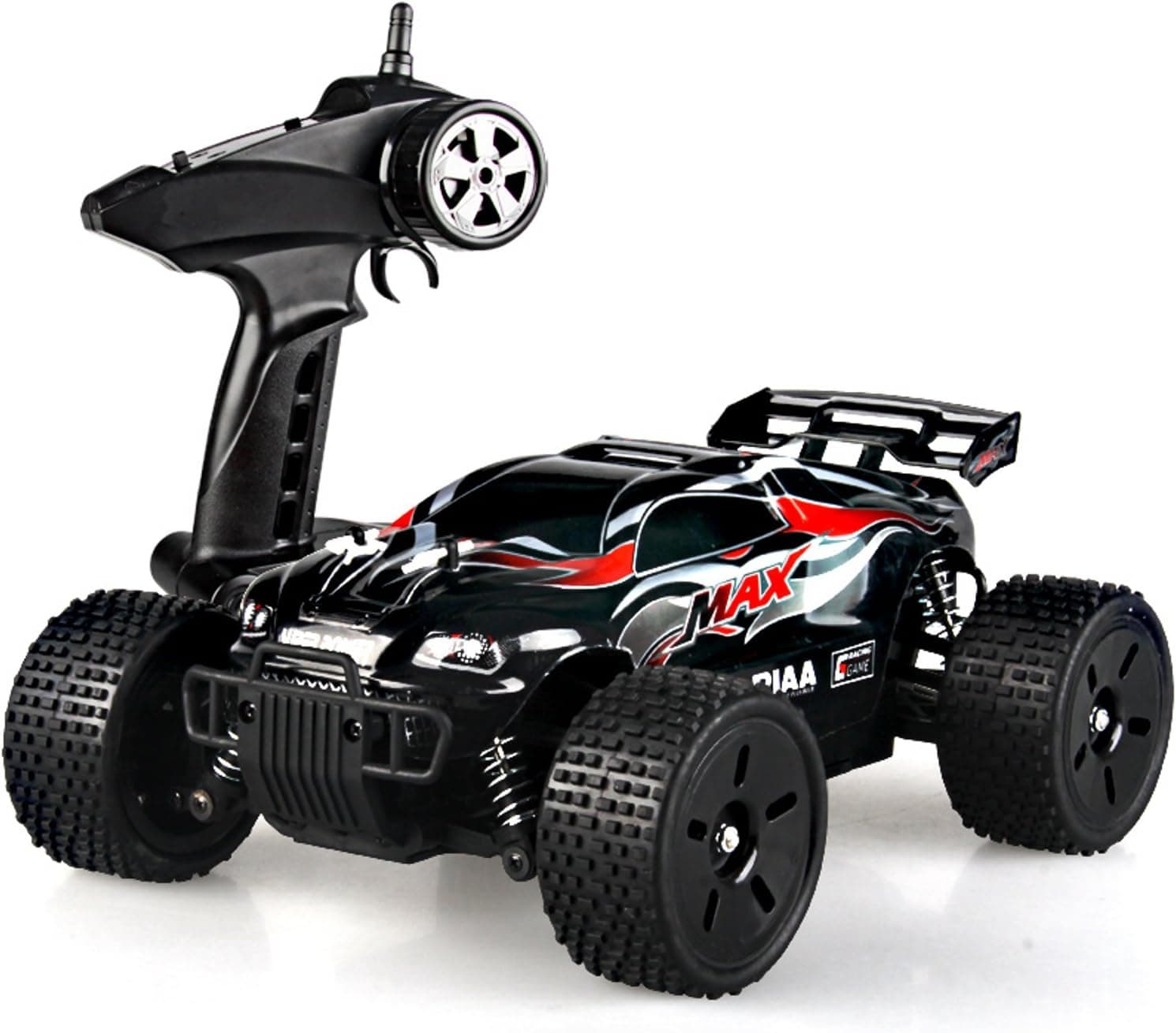 POCO DIVO Max Super Power Truggy 2.4Ghz RC 1/16 High Speed Racing Car RTR 4WD Off-Road Monster Truck 18mph Bigfoot Buggy - Red