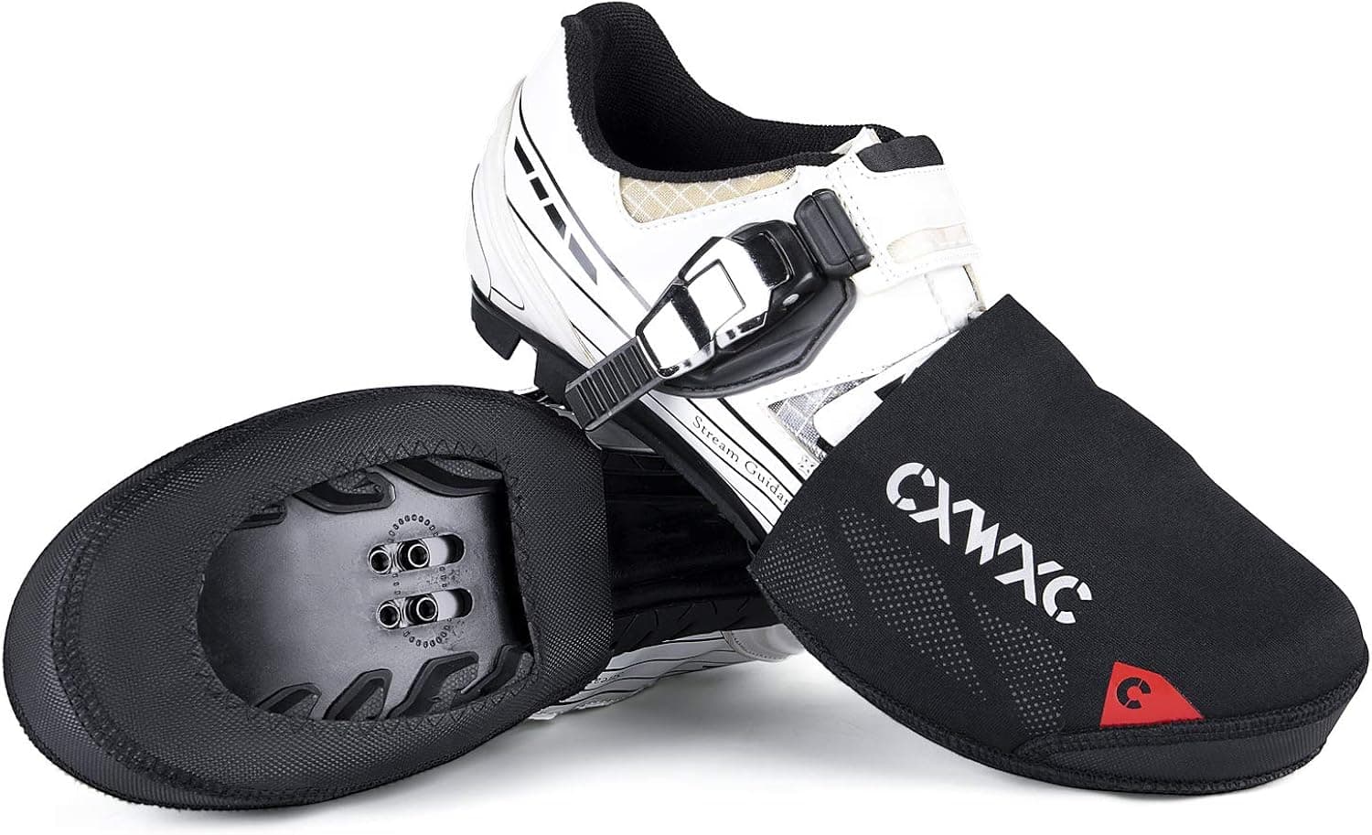 CXWXC Cycling Toe Covers for Men Women - Cycling Shoe Covers Winter Waterproof Breathable - Bike Overshoes Cold Weather Thermal Warm