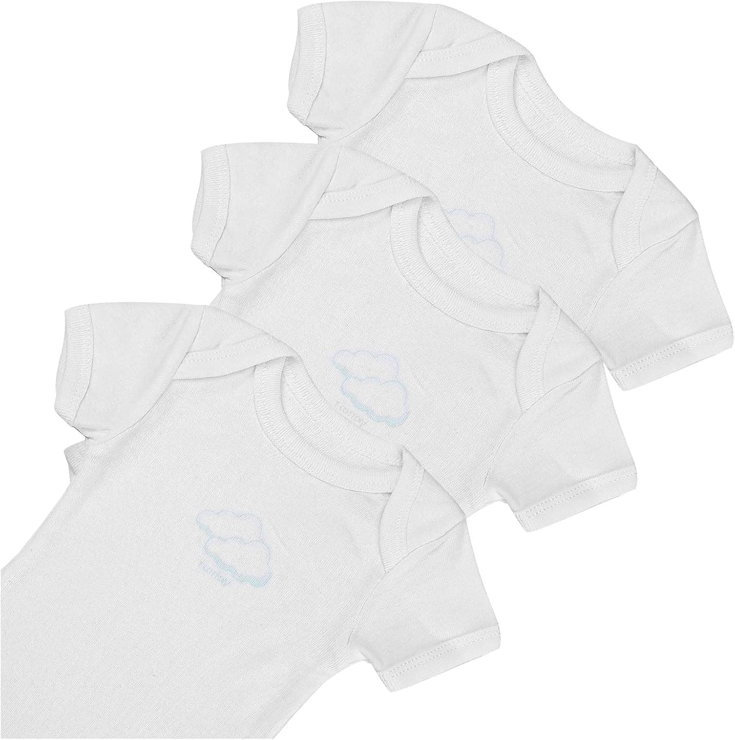 Buyless Fashion Baby Boy Bodysuit in Assorted Styles with Short Or Long Sleeves in Cotton