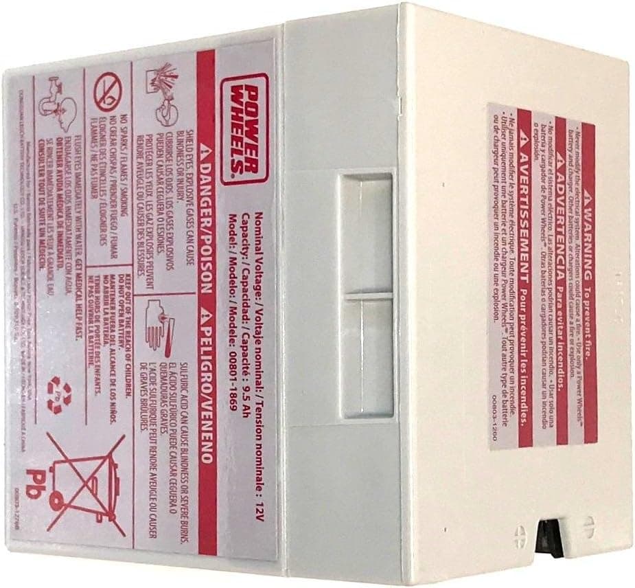 00801-1869 Battery 12 Volt Gray Genuine Power Wheels Fisher Price Grey 12V - NEW