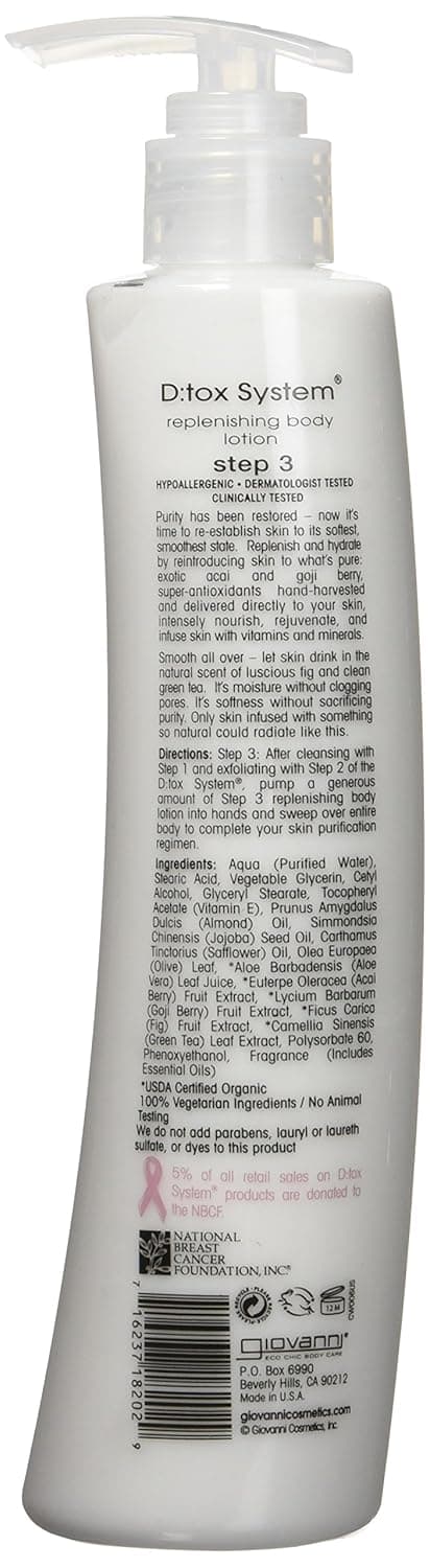 Giovanni D:tox System Replenishing Body Lotion, 8.5 Fluid Ounce