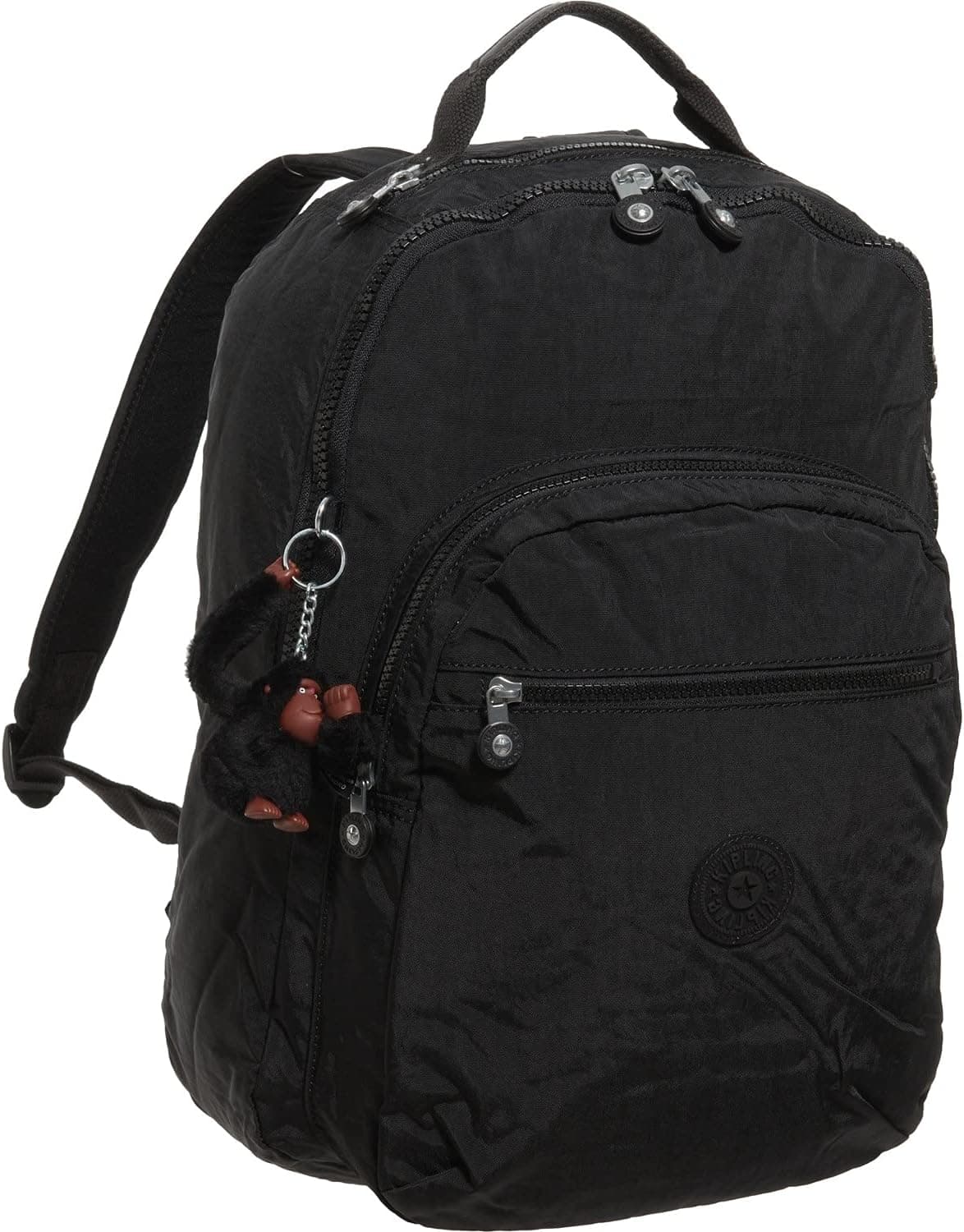 Kipling Seoul Go Laptop, Padded, Adjustable Backpack Straps, Zip Closure (One Size, Black Tonal)