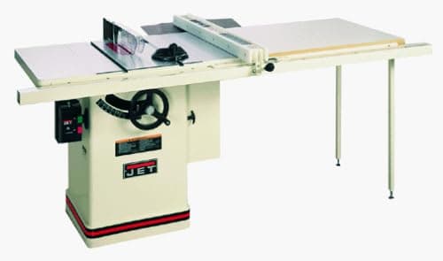 JET 708715PK JTAS-10X50-W1 10-Inch Right Tilt 3-Horsepower Cabinet Saw with 50-Inch Xacta Fence, 2-Cast Iron Extension Wings, Table Board and Legs, 230-Volt 1-Phase