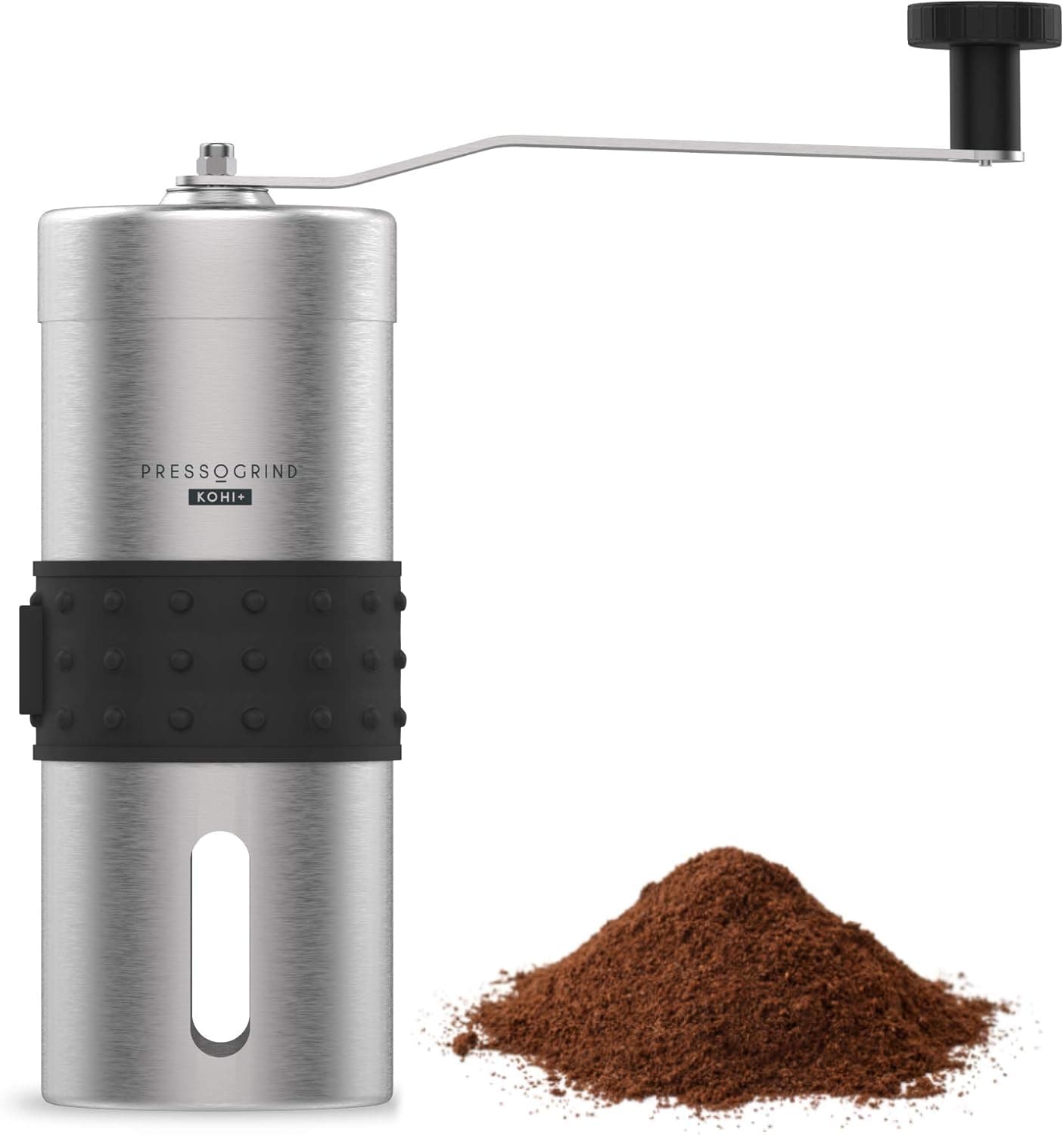 PRESSOGRIND Manual Coffee Grinder (Travel Size) | Conical Burr Mill for Precision Brewing